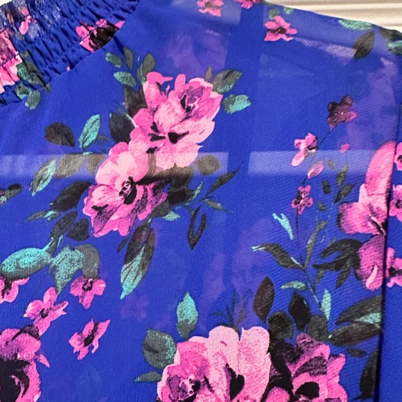 Torrid Blue Floral Dress — sz 2 (18/20) - Picture 5 of 6